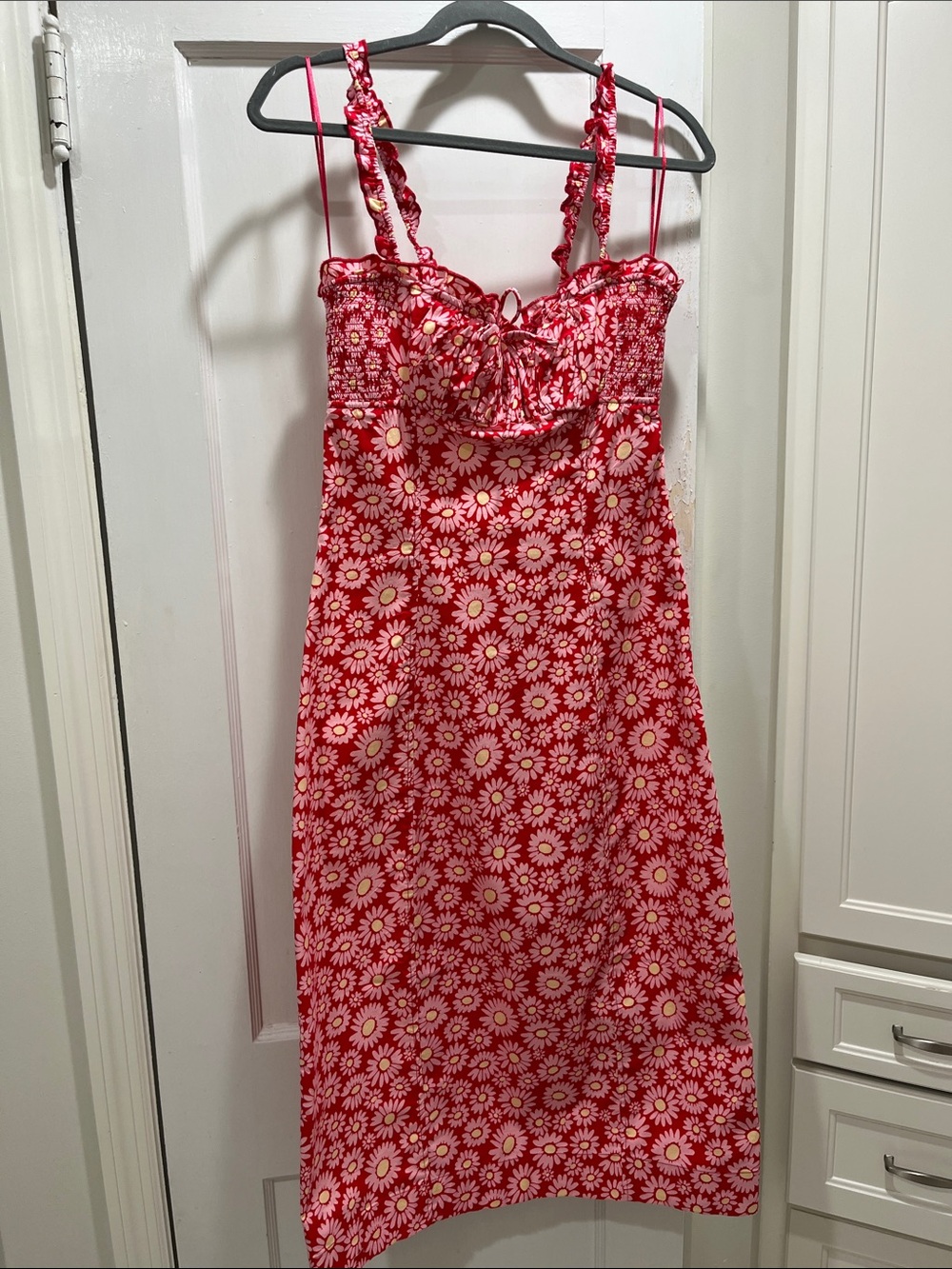 Free People Tomato Daisy Print Midi Dress - Picture 6 of 12